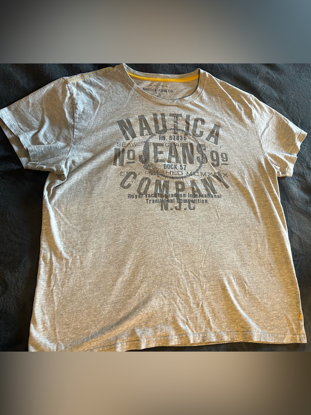 Men's Gray Nautica Crewneck Graphic T-Shirt
